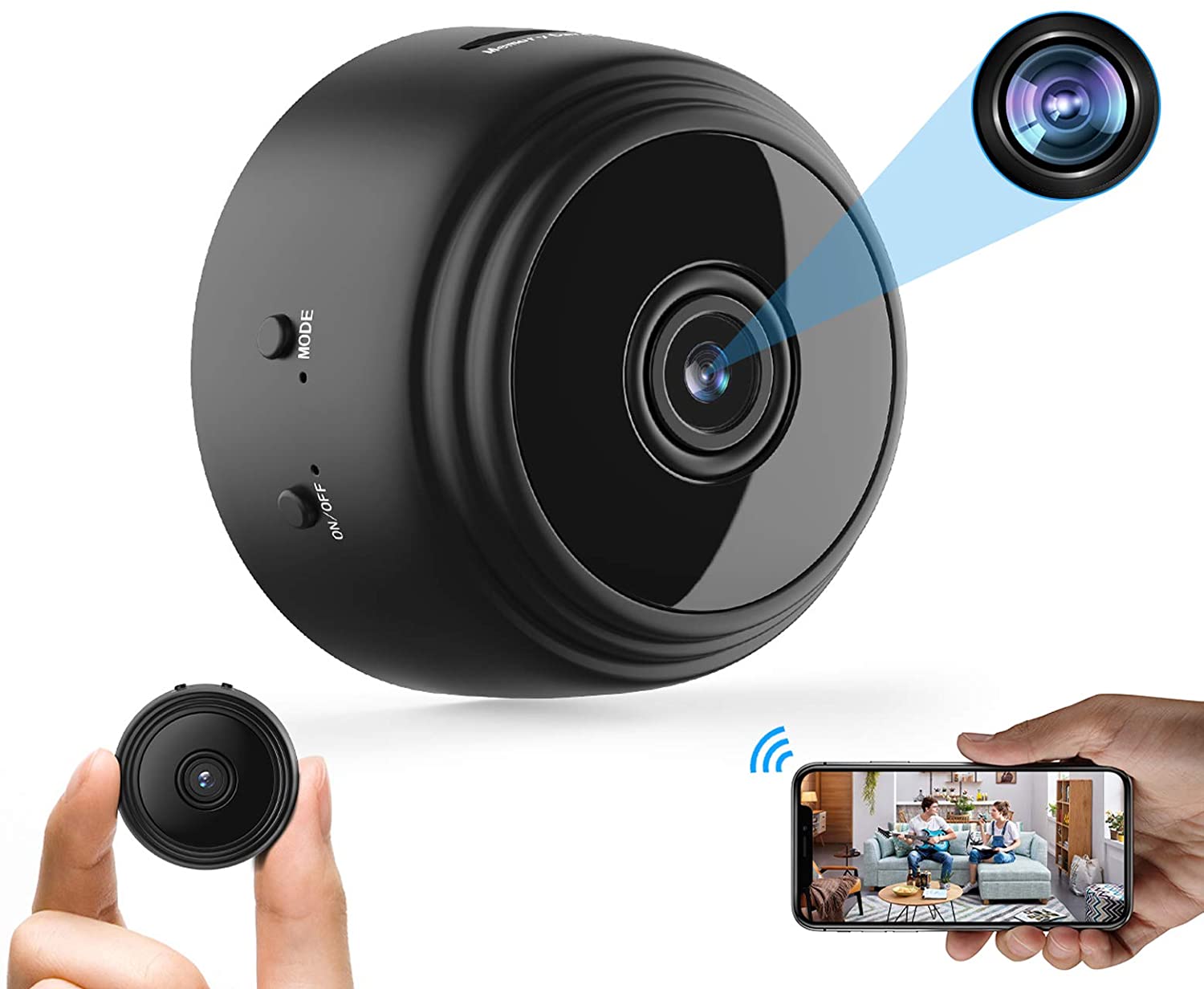 Mini Hidden Spy Camera WiFi Small Wireless Video Camera Full HD 1080P Night Vision Motion Sensor